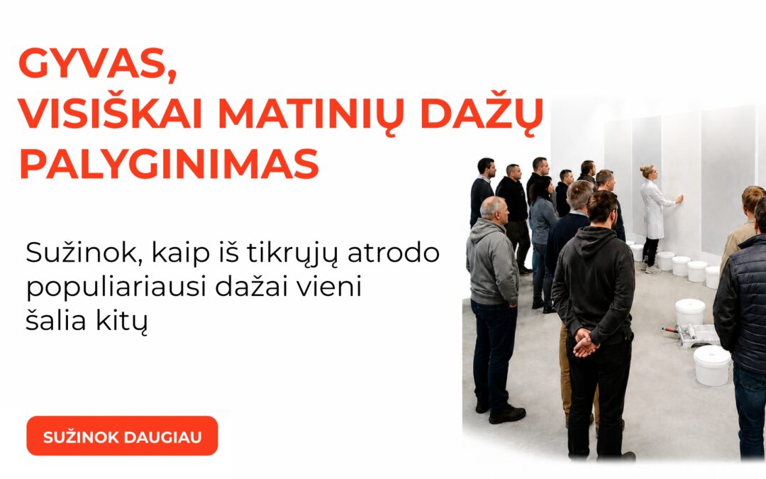 To Lietuvoje dar nebuvo. Lyginsime populiariausius visiškai matinius dažus. Atsivežk ir savo!